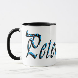 Peter, Name, Logo, Black Combo Coffee Mug