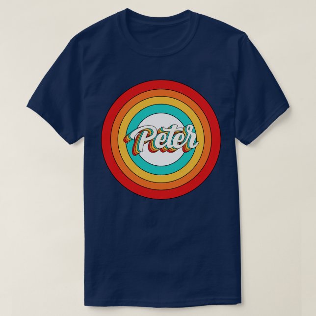 Peter Name Shirt Vintage Peter Circle (Design Front)