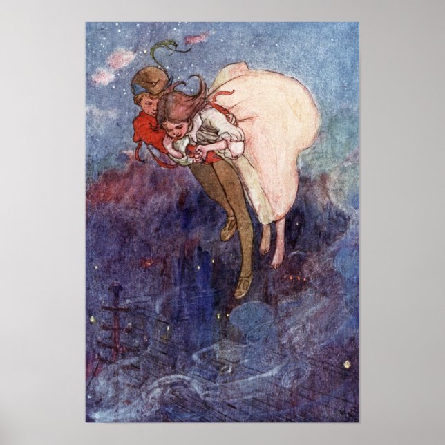 Peter Pan and Wendy by Alice B. Woodward Poster (Front)
