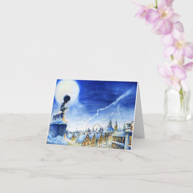 Peter Pan Christmas Card (Orchid)