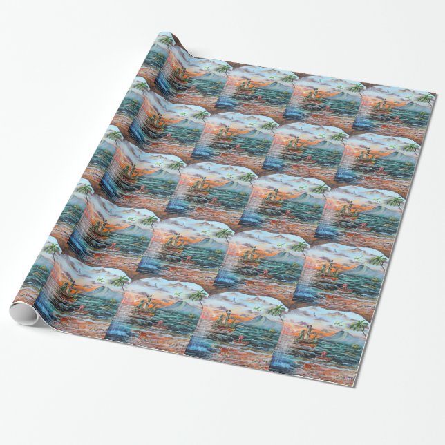 Peter Pan Hook's cove Tinker Bell painting Wrapping Paper (Unrolled)
