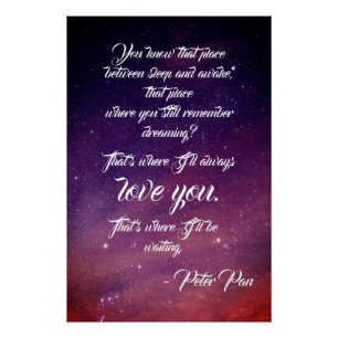 Peter Pan Quote Poster