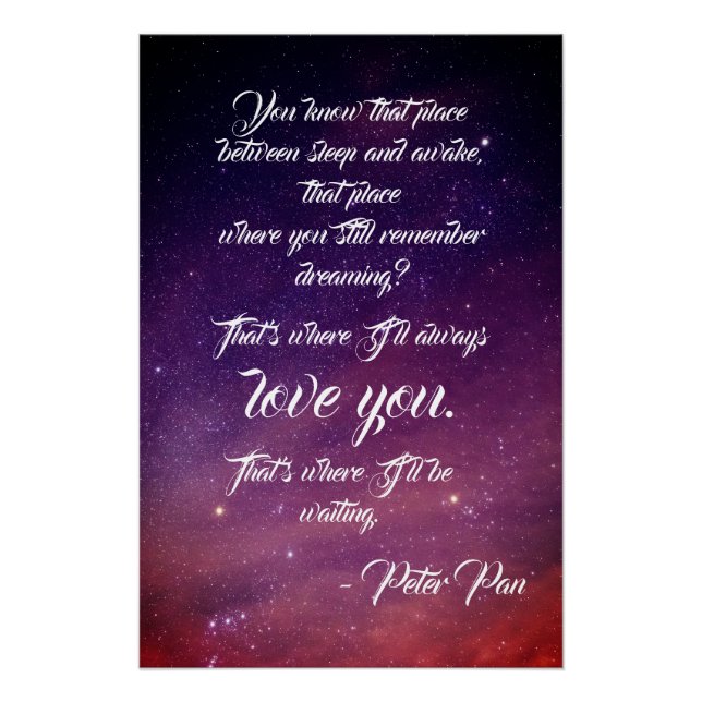 Peter Pan Quote | Poster (Front)