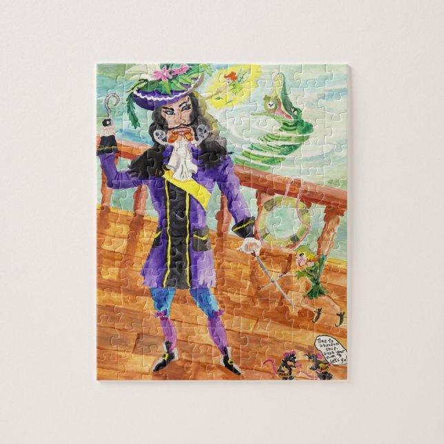Peter Pan Takes On Captain Hook Jigsaw Puzzle (Vertical)