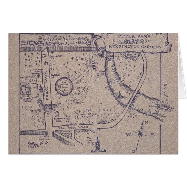 Peter Pan's Map of Kensington Gardens (Front Horizontal)