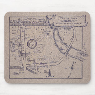 Peter Pan's Map of Kensington Gardens Mouse Pad