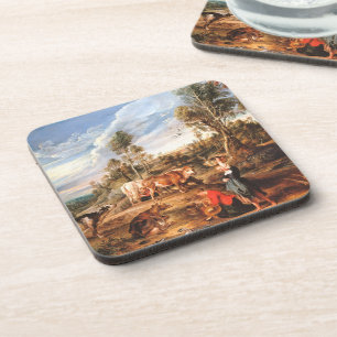 Peter Paul Rubens Milkmaids with Cattle in a Lands Coaster