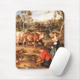 Peter Paul Rubens Milkmaids with Cattle in a Lands Mouse Pad