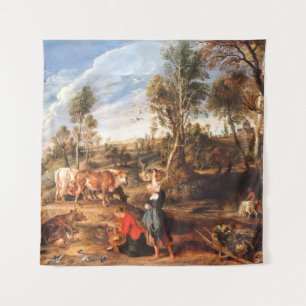 Peter Paul Rubens Milkmaids with Cattle in a Lands Tapestry