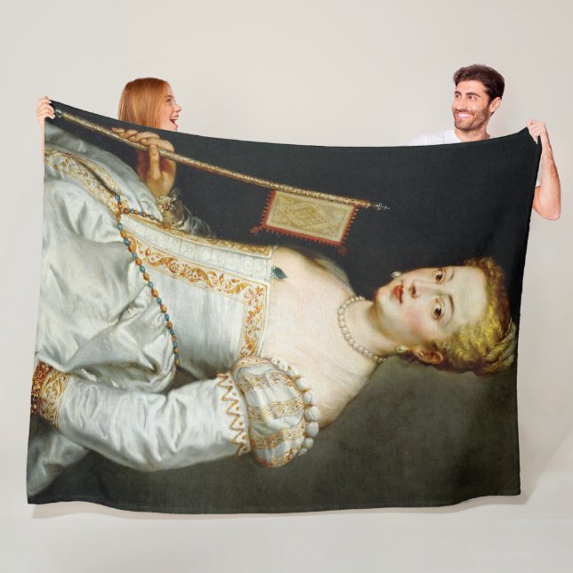 Peter Paul Rubens Portrait of a Lady Fleece Blanket (In Situ)