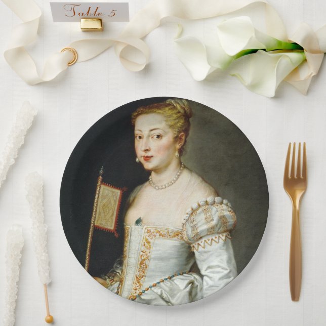 Peter Paul Rubens Portrait of a Lady Paper Plate (Wedding)