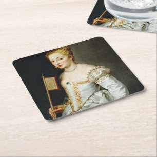 Peter Paul Rubens Portrait of a Lady Square Paper Coaster