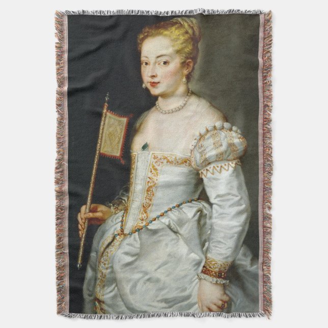 Peter Paul Rubens Portrait of a Lady Throw Blanket (Front Vertical)