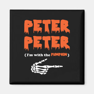 Peter Peter I'm With The Pumpkin Halloween Costume Magnet