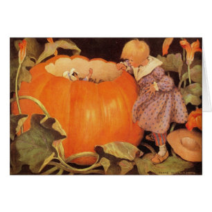 Peter, Peter, Pumpkin-Eater Nursery Rhyme - Card