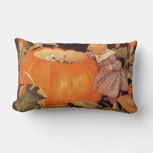 Peter, Peter, Pumpkin-Eater Nursery Rhyme Pillow (Front)
