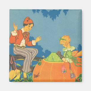 Peter Peter Pumpkin Eater, Vintage Nursery Rhyme Magnet