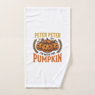 Peter Peter Pumpkin Vintage Halloween Shirt Design Hand Towel