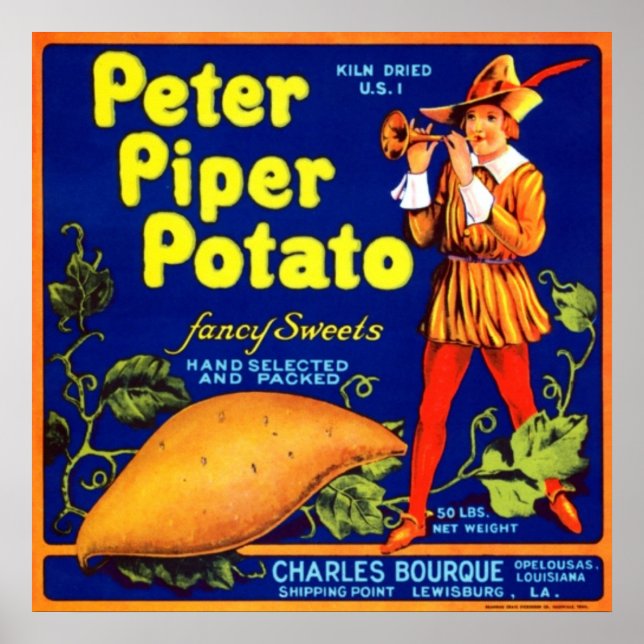 Peter Piper Potato Poster (Front)