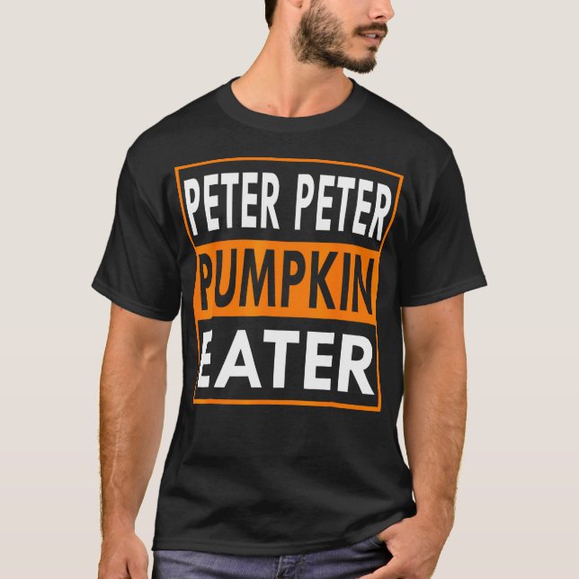 Peter Pumpkin Costume Eater For Couples Matching H T-Shirt (Front)