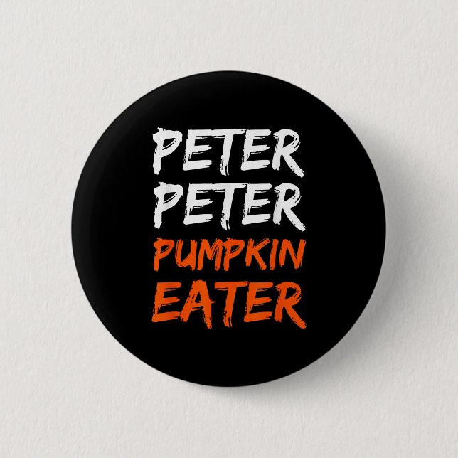Peter Pumpkin Costume Eater Halloween  6 Cm Round Badge (Front)