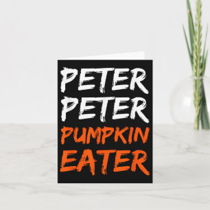Peter Pumpkin Costume Eater Halloween  Card