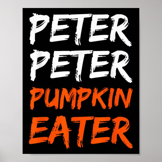 Peter Pumpkin Costume Eater Halloween  Poster (Front)