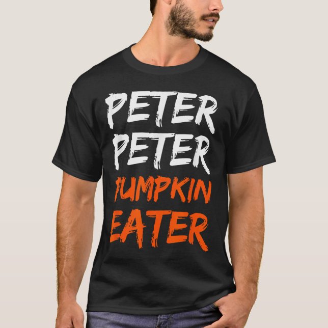 Peter Pumpkin Costume Eater Halloween  T-Shirt (Front)