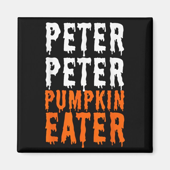Peter Pumpkin Eater Halloween Costume Couple Men  Magnet (Front)
