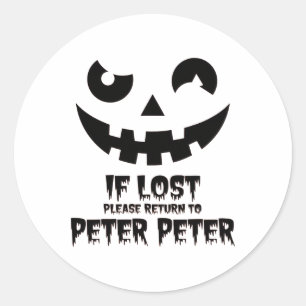 Peter Pumpkin Eater Halloween Couples Costume Classic Round Sticker