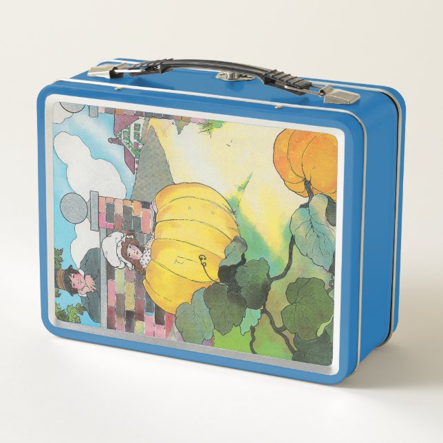 Peter Pumpkin-Eater Mother Goose Nursery Rhyme Metal Lunch Box (Back)