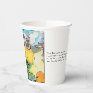 Peter Pumpkin-Eater Mother Goose Nursery Rhyme Paper Cups