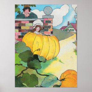 Peter Pumpkin-Eater Mother Goose Nursery Rhyme Poster