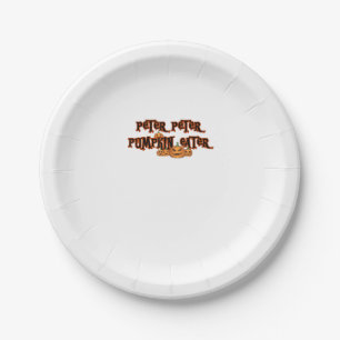 Peter Pumpkin Eater Pumpkin Pie Lover Halloween Th Paper Plate