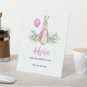 Peter Rabbit Advice Pedestal Sign