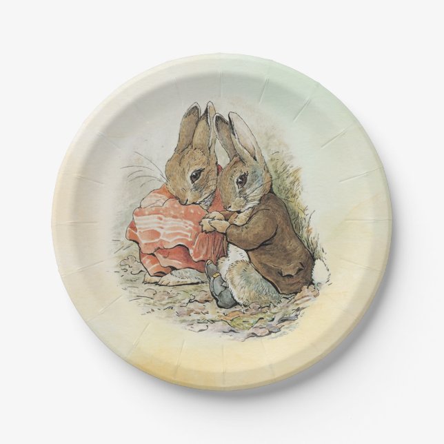 Peter Rabbit and Beniamin Bunny Paper Plates (Front)