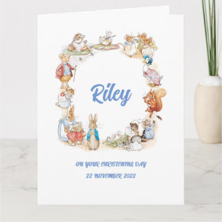 Peter Rabbit and Friends Christening/Baptism Card