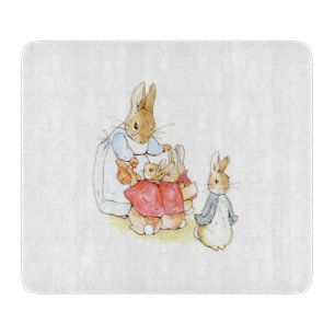 Peter Rabbit and his Sisters (by Beatrix Potter) Cutting Board