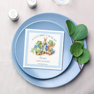 Peter rabbit baby boy baby shower printed napkin