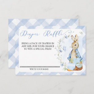 Peter Rabbit Baby Boy - Diaper Raffle Insert Card