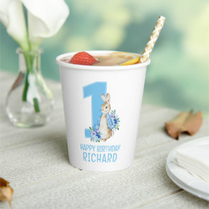 Peter Rabbit Baby First Birthday Paper Cups