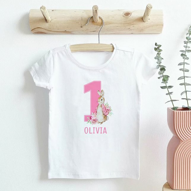 Peter Rabbit Baby Girl's First Birthday Baby T-Shirt (Creator Uploaded)