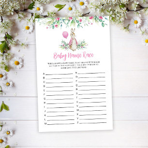 Peter Rabbit Baby Name Race game