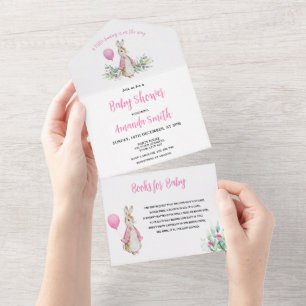 Peter Rabbit Baby Shower All In One Invitation
