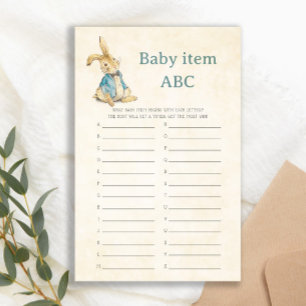 Peter Rabbit Baby Shower Baby item ABC Game