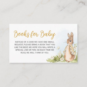 Peter Rabbit Baby Shower Books for Baby Enclosure Card