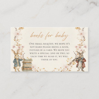 Peter Rabbit Baby Shower Books for Baby Enclosure Card