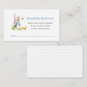 Peter Rabbit Baby shower Diaper Raffle Enclosure Card