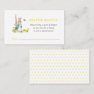 Peter Rabbit Baby shower Diaper Raffle Enclosure Card