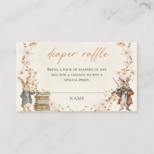 Peter Rabbit Baby Shower Diaper Raffle Enclosure Card